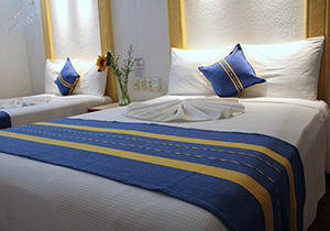 habitacion doble cama matrimonial e individual hotel careyes